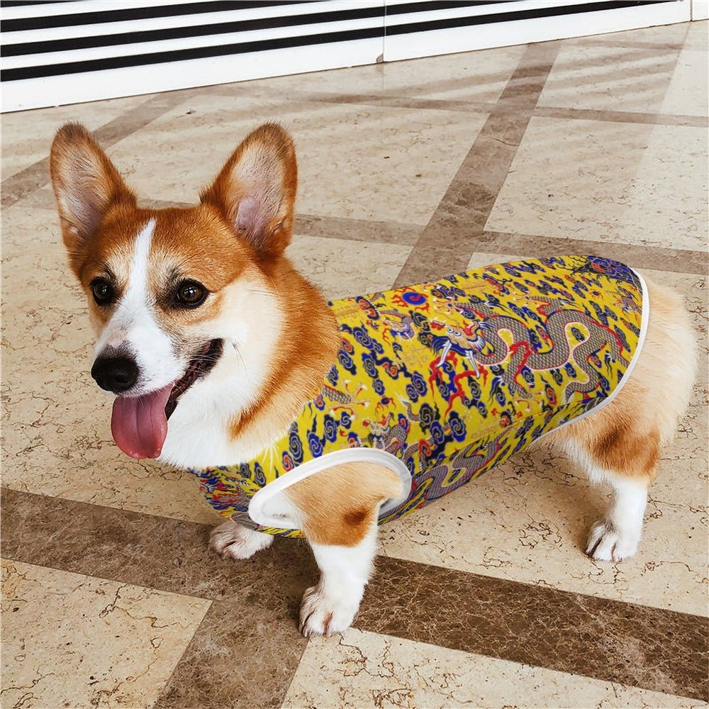 Yellow Imperial Dragon Pet Vest | The Finest Market Best - Majestic Pet Kingdom