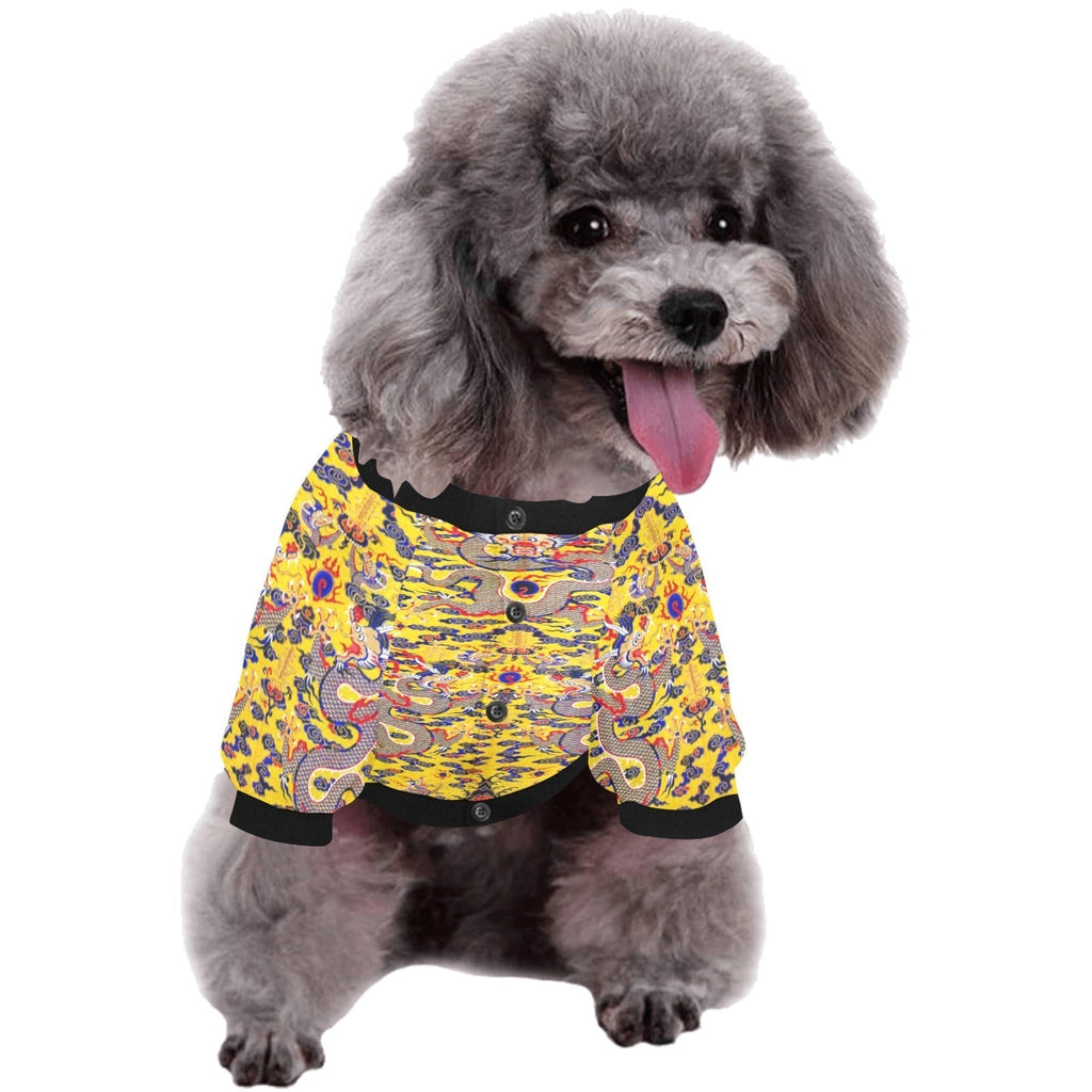 Yellow Imperial Dragon Round Neck Shirt | The Finest Market - Majestic Pet Kingdom