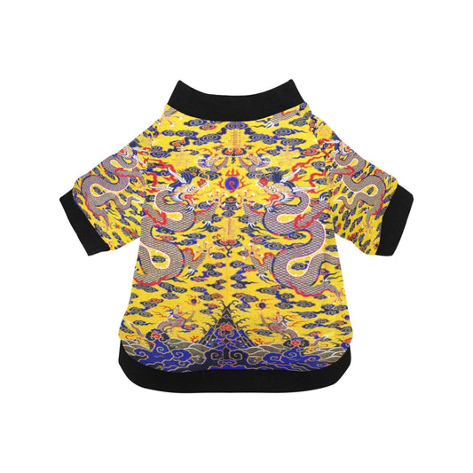 Yellow Imperial Dragon Round Neck Shirt | The Finest Market - Majestic Pet Kingdom
