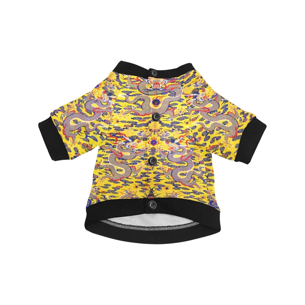Yellow Imperial Dragon Round Neck Shirt | The Finest Market - Majestic Pet Kingdom