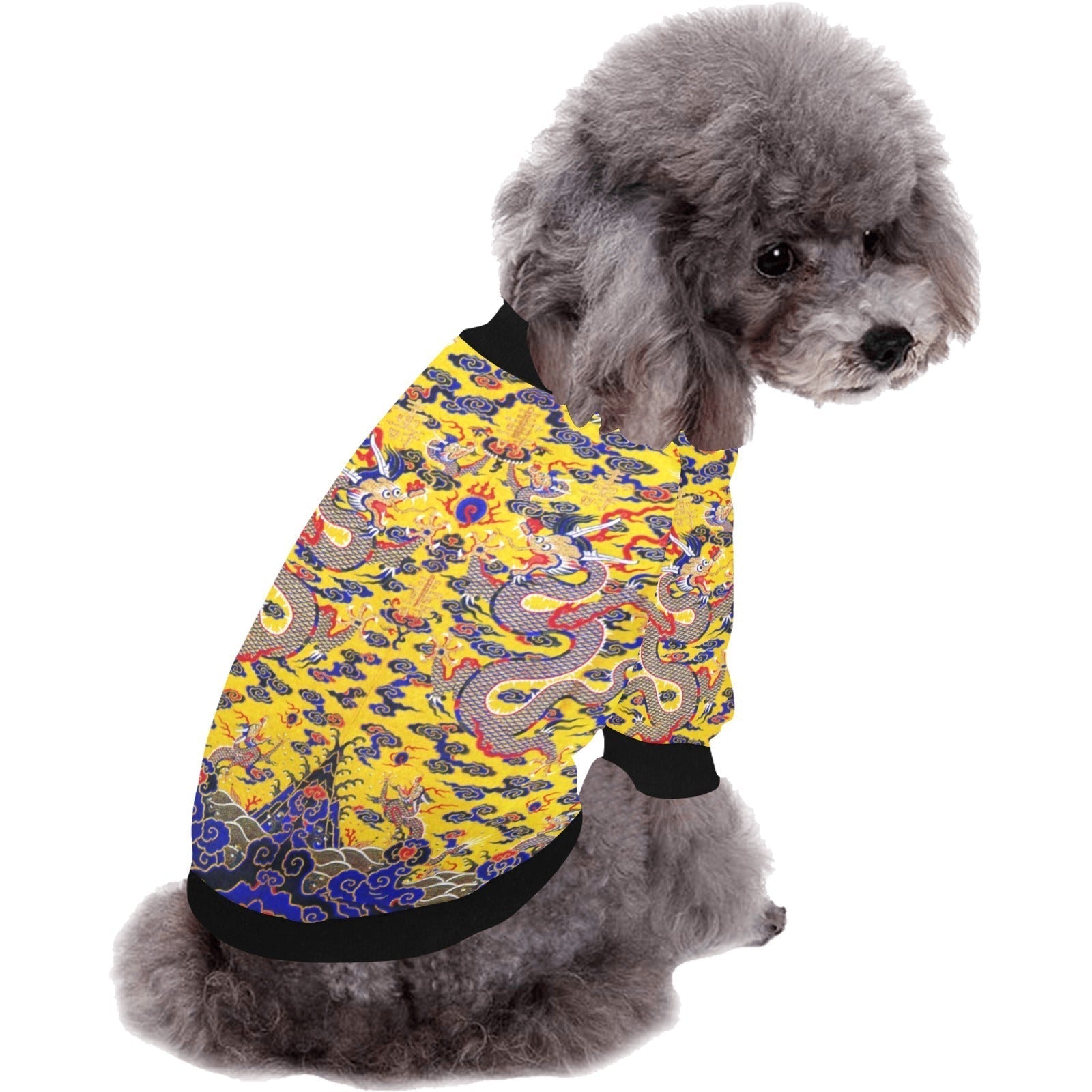 Yellow Imperial Dragon Round Neck Shirt | The Finest Market - Majestic Pet Kingdom