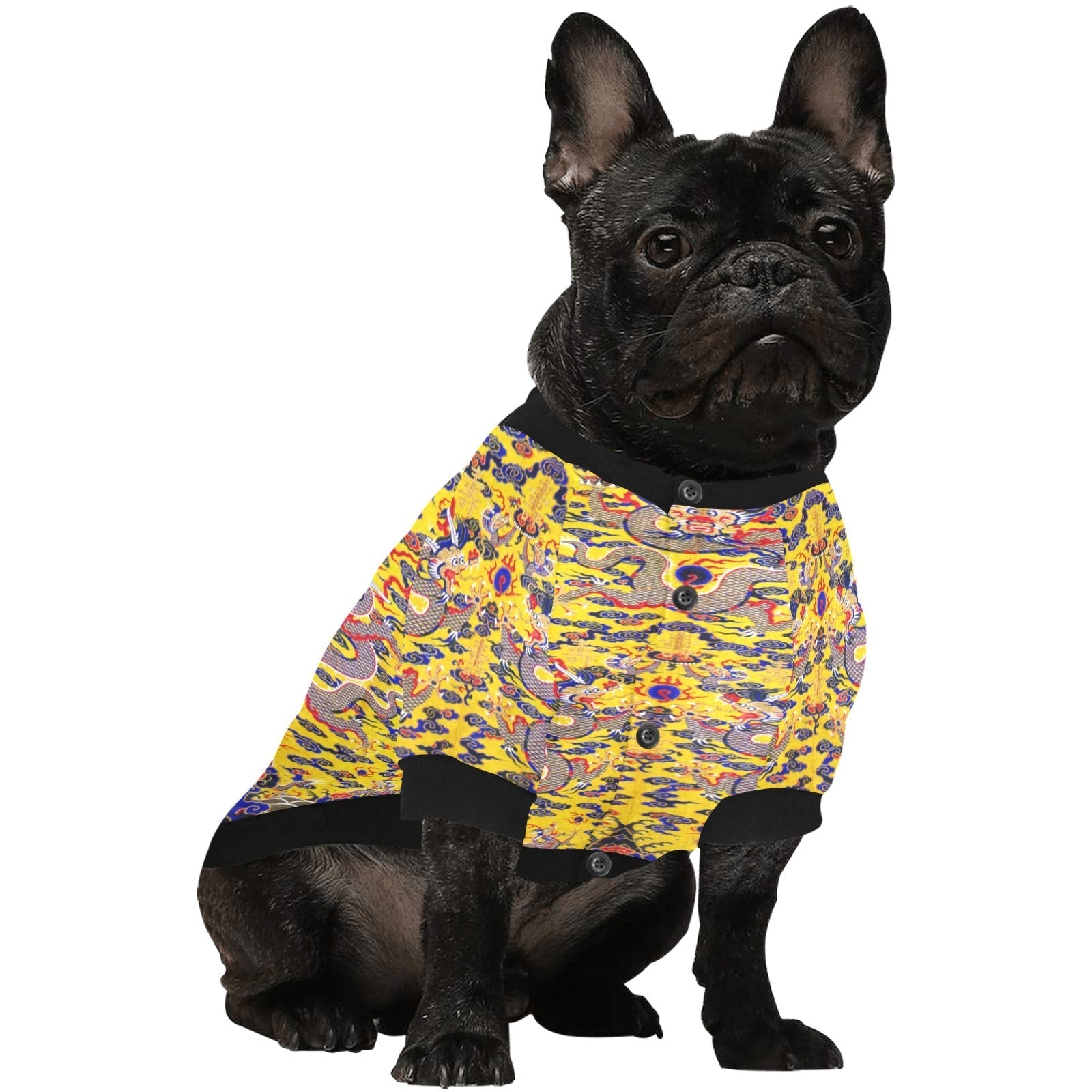 Yellow Imperial Dragon Round Neck Shirt | The Finest Market - Majestic Pet Kingdom