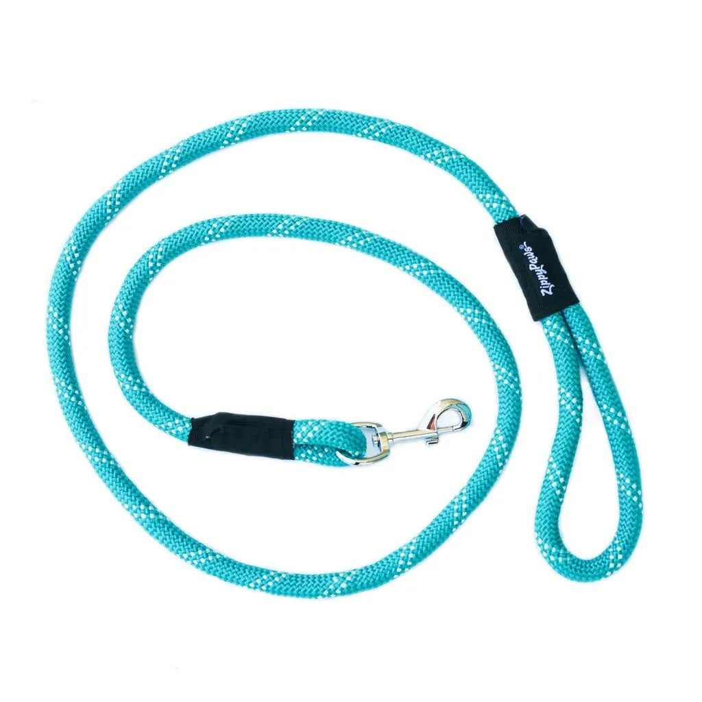 Dog Leash Zippy Paws Climbers Mountain Rope Lead Teal 6-Foot